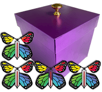 
              Purple Easter Exploding Butterfly Gift Box With 4 Rainbow Monarch Wind Up Flying Butterflies from butterflyers.com
            