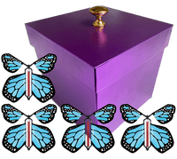 
              Purple Exploding Butterfly Gift Box With 4 Blue Monarch Wind Up Flying Butterflies from butterflyers.com
            