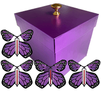 
              Purple Exploding Butterfly Gift Box With 4 Purple Monarch Wind Up Flying Butterflies from butterflyers.com
            