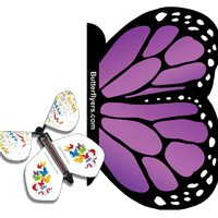 Purple Monarch Exploding Butterfly Card with Surprise wind up flying butterfly from butterflyers.com