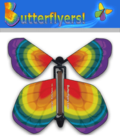 
              Tye Dye Wind Up Flying Butterfly For Greeting Cards by Butterflyers.com
            