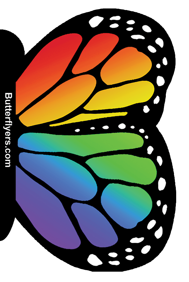 Rainbow Monarch Exploding Flying Butterfly Booklet From Butterflyers.com