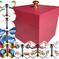 Red Exploding Butterfly Birthday Gift Box With Birthday Flying Butterflies from butterflyers.com