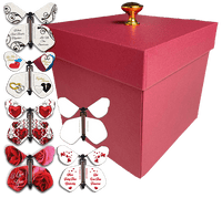 
              Red Exploding Butterfly Box With Wind Up Flying Wedding Butterflieserflyers.com
            