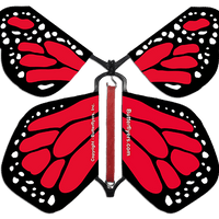 Red monarch wind up flying butterfly from butterflyers.com