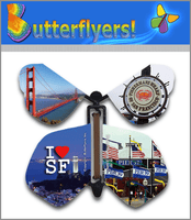 
              I Love SF Wind Up Flying Butterfly For Greeting Cards by Butterflyers.com
            