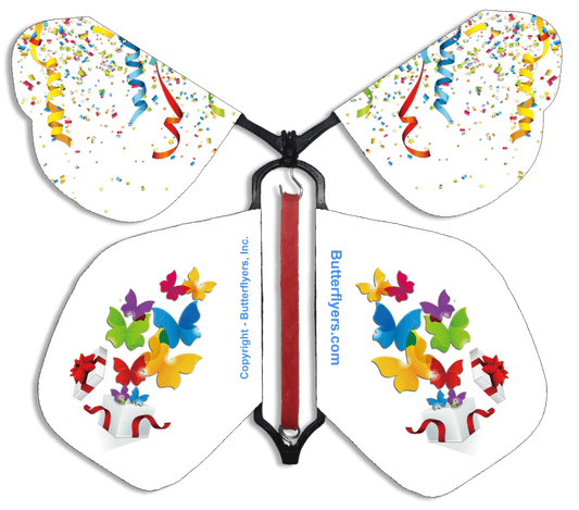 Surprise Wind Up Flying Butterfly For Explosion Boxes and Greeting Cards by Butterflyers.com