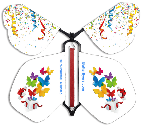 Surprise Wind Up Flying Butterfly For Explosion Boxes and Greeting Cards by Butterflyers.com