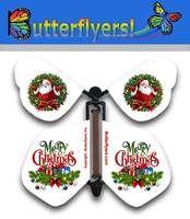 
              Packaged Christmas Santa Wind Up Flying Butterfly For Greeting Cards by Butterflyers.com
            