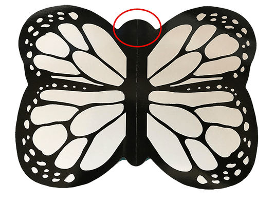 FLAWED - White Monarch Flying Butterfly Greeting Card (CARD ONLY)