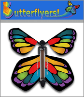 
              Stained Glass Monarch Wind Up Flying Butterfly For Greeting Cards by Butterflyers.com
            