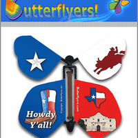 Big Tex Wind Up Flying Butterfly For Greeting Cards by Butterflyers.com