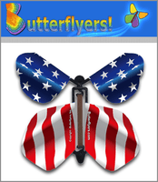 
              USA Flag Wind Up Flying Butterfly For Greeting Cards by Butterflyers.com
            