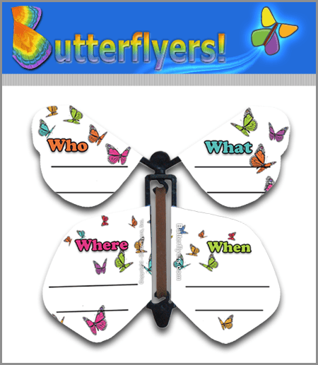 Invitation Wind Up Flying Butterfly For Greeting Cards by Butterflyers.com