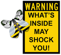 
              Warning Greeting Card with Bumble Bee wind up flying butterfly from butterflyers.com
            