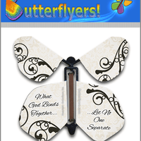 Classic Wedding Wind Up Flying Butterfly For Greeting Cards by Butterflyers.com