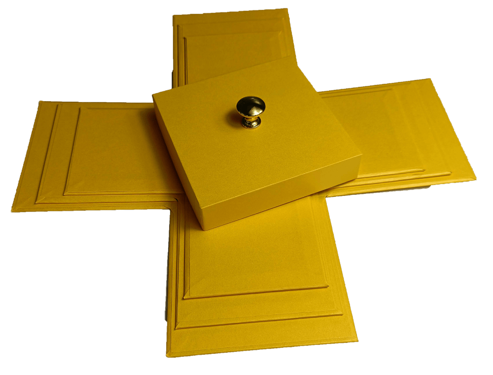 Yellow Exploding Butterfly Gift Box With 4 Wind Up Flying Monarch Butterflies from butterflyers.com