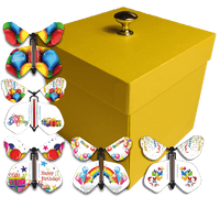 
              Yellow Birthday Exploding Butterfly Gift Box With Wind Up Flying Butterflies from butterflyers.com
            