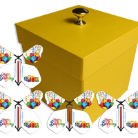 Yellow Birthday Exploding Butterfly Gift Box With 4 Birthday Gift Wind Up Flying Butterflies from butterflyers.com