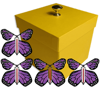 
              Yellow Exploding Butterfly Gift Box With 4 Purple Monarch Wind Up Flying Butterflies from butterflyers.com
            