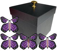 
              Black Exploding Butterfly Gift Box With 4 Purple Monarch Wind Up Flying Butterflies from butterflyers.com
            