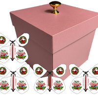 Pink Exploding Butterfly Christmas Box With Santa Christmas Flying Butterflies from butterflyers.com