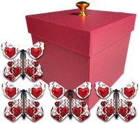 
              Red Mother's Day Exploding Butterfly Gift Box With Big Hearts Wind Up Flying Butterflies from butterflyers.com
            