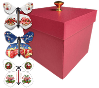 
              Red Exploding Butterfly Christmas Gift Box With Christmas Flying Butterflies from butterflyers.com
            