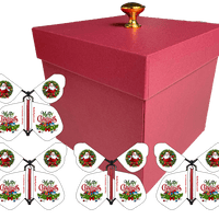 Red Exploding Butterfly Christmas Box With Santa Christmas Flying Butterflies from butterflyers.com