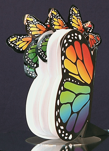 Rainbow Monarch Exploding Flying Butterfly Booklet From Butterflyers.com