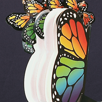 Rainbow Monarch wind up Flying Butterfly Booklet From Butterflyers.com
